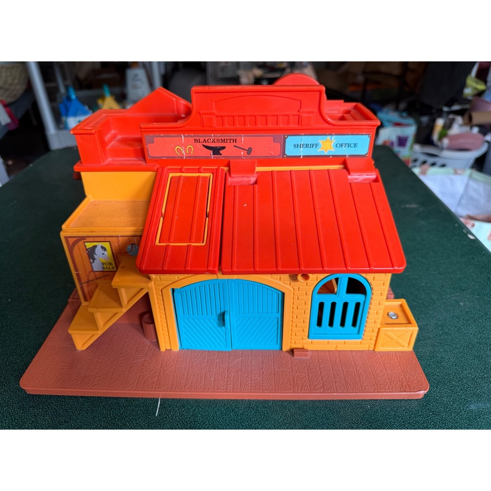 Vintage 1982 Fisher-Price Little People Western Town 934 Stagecoach Figures
